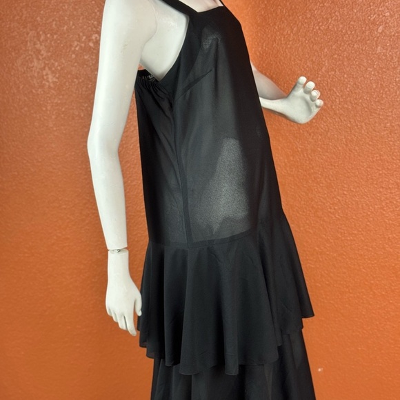 Prato Made In U.S.A Elegant Black Sleeveless Dress. E94 - Picture 8 of 15